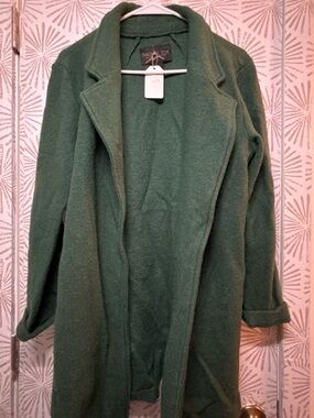 Rachel Zoe Green Open-Front Pea Coat